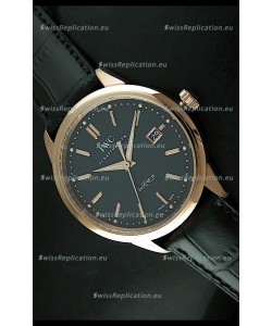 IWC Schaffhausen Ingenuier Vintage Swiss Replica Automatic Rose Gold Watch in Black Dial