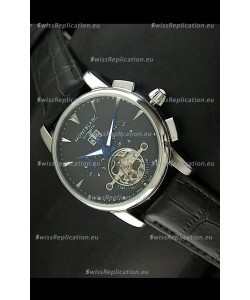 Mont Blanc Flying Tourbillon Japanese Replica Watch in Black Dial