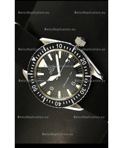 Omega Seamaster 300 Black Dial Swiss Watch with Navy Strap