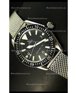 Omega Seamaster 300 Black Dial Swiss Watch with Mesh Strap