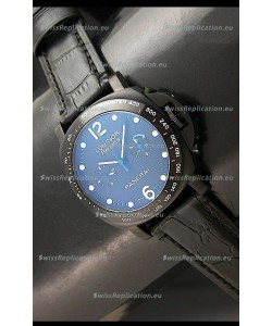 Panerai Luminor Regatta Swiss Watch in PVD Casing Leather Strap