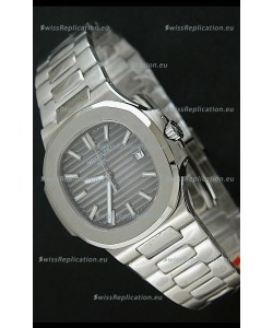 Patek Phillipe Nautilis Swiss Replica Watch in Grey Textured Dial