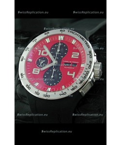 Porsche Design Flat Six P'6340 Swiss Chronograph Watch in Red Dial