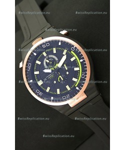 Porsche Design Diver Japanese Replica PVD Watch in Gold Bezel