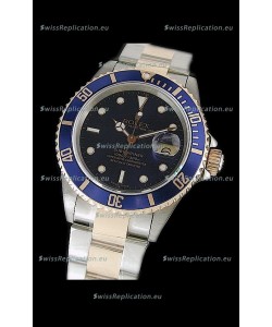 Rolex Submariner Swiss Watch in Blue Bezel Two Tone Case