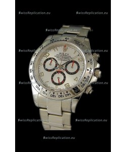 Rolex Daytona Cosmograph Swiss Replica Watch in White Dial