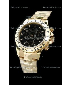 Rolex Daytona Swiss Replica Gold Watch in White Stick Hour Markers