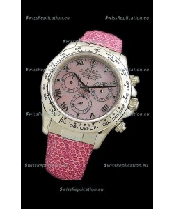 Rolex Daytona Cosmograph Swiss Replica Steel Watch in Pink Pearl Dial