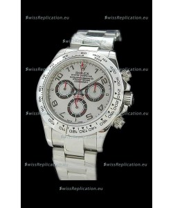 Rolex Daytona Cosmograph Swiss Replica Steel Watch in Silver Dial