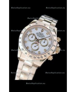 Rolex Daytona Cosmograph Swiss Replica Gold Watch in White Dial