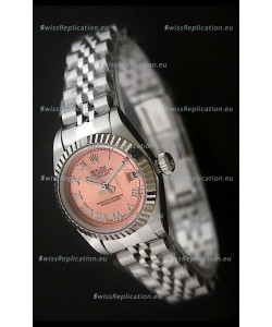 Rolex Datejust Oyster Perpetual Superlative ChronoMeter Swiss Watch in Orange Dial