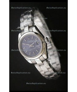 Rolex Datejust Oyster Perpetual Superlative ChronoMeter Swiss Watch in Blue Dial