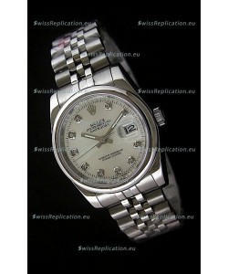 Rolex Datejust Mens Swiss Replica Watch in White Dial