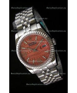 Rolex Datejust Mens Swiss Replica Watch in Orange Dial