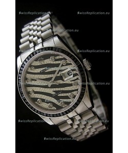 Rolex Datejust Mens Swiss Replica Watch in Leopard Dial