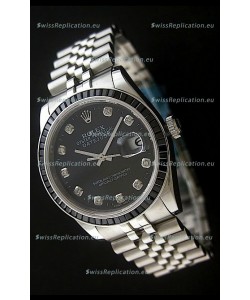 Rolex Datejust Swiss Replica Automatic Watch in Black Dial