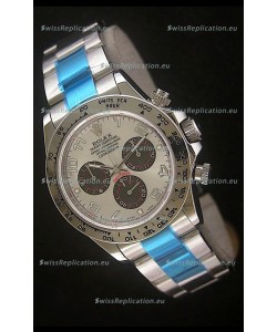 Rolex Daytona Cosmograph Swiss Replica Stainless Steel Watch in White Dial