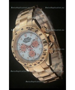 Rolex Daytona Japanese Replica Gold Watch in Rose Gold Subdials