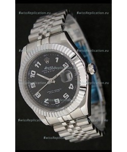 Rolex DateJust Swiss Replica Watch in White Arabic Hour Markers