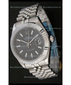 Rolex Datejust Swiss Replica Watch in Grey Dial