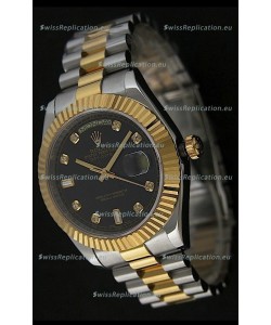 Rolex Datejust Swiss Replica Two Tone Yellow Gold Watch 