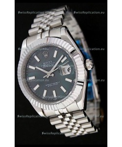 Rolex DateJust Swiss Replica Watch in Black Mother of Pearl Dial
