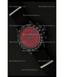 Rolex Daytona Oyster Perpetual Swiss Replica PVD Watch in Red Dial