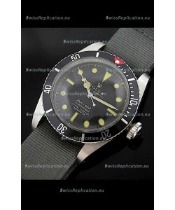 Rolex Submariner Swiss Replica Watch in Domed Crystal Green Nylon Strap