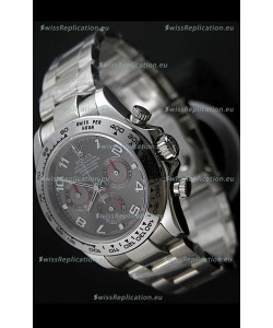 Rolex Daytona Cosmograph Swiss Replica Steel Watch in Grey Dial