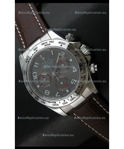 Rolex Daytona Cosmograph Swiss Replica Stainless Steel Watch in Grey Dial