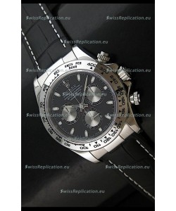 Rolex Daytona Cosmograph Swiss Replica Stainless Steel Watch in Black Dial