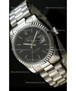 Rolex Replica Datejust Mens Swiss Watch in Black Dial - 41MM