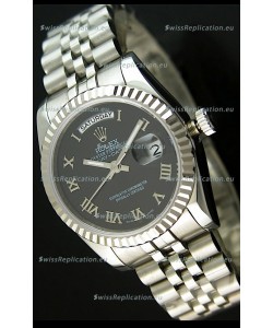 Rolex Replica Datejust Mens Swiss Watch in Black Dial - 41MM