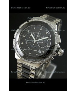 Tag Heuer Formula 1 Chronograph Swiss Replica Ceramic Ladies Watch in Black Dial