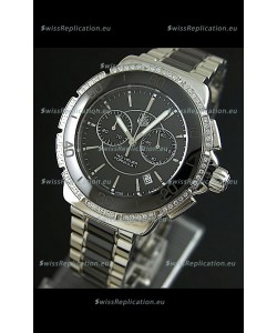 Tag Heuer Formula 1 Chronograph Swiss Replica Ceramic Ladies Watch in Diamond Bezel