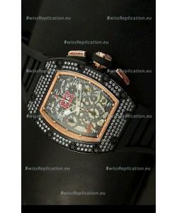 Richard Mille Filippe Massa Edition Titanium Swiss Watch in PVD/Pink Gold Case