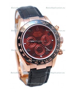 Rolex Daytona Chronograph MonoBloc Cerachrom Bezel Swiss Replica Rose Gold Plated Watch