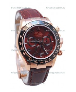 Rolex Daytona Chronograph MonoBloc Cerachrom Bezel Swiss Replica Rose Gold Plated Watch
