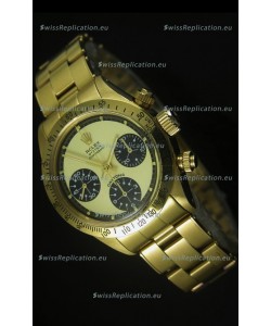Rolex Daytona 6263 Cosmograph Gilt Gold Dial in Gold Case