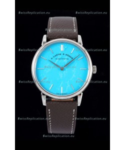 A.Lange & Sohne Saxonia Thin Swiss Replica Watch Steel Case Tiffany Blue Dial