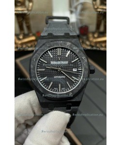Audemars Piguet Royal Oak Super Clone 15400 Forged Carbon Casing Watch Black Dial