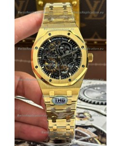 Audemars Piguet Royal Oak Super Clone Openworked Yellow Gold Watch