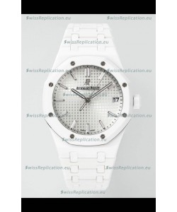 Audemars Piguet Royal Oak 15500 White Ceramic Super Clone White Dial Watch 
