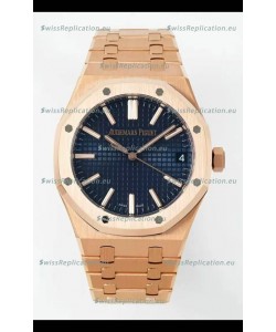 Audemars Piguet Royal Oak 15510OR 41MM Rose Gold Blue Dial Super Clone Replica Watch