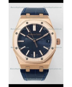 Audemars Piguet Royal Oak 15510OR 41MM Rose Gold Blue Dial Super Clone Replica Watch