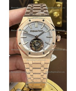 Audemars Piguet Royal Oak 26730OR Flying Tourbillon 41mm in 904L Rose Gold with Grey Dial
