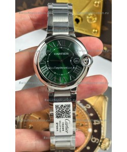 Ballon De Cartier Green Dial 1:1 Mirror Swiss Replica Watch in 904L Steel Casing - 42MM