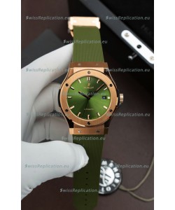 Hublot Super Clone Classic Fusion Titanium Rose Gold Green Dial 42MM Watch