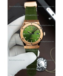 Hublot Super Clone Classic Fusion Titanium Rose Gold Green Dial 42MM Watch