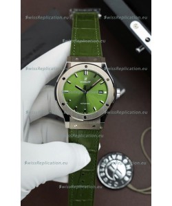 Hublot Super Clone Classic Fusion Titanium Green Dial 42MM Watch